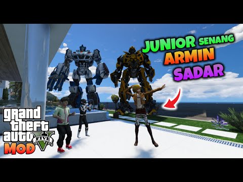 JUNIOR BUMBLEBEE JAZZ PULANG KE RUMAH DAN ARMIN SUDAH SADAR - GTA 5 MOD TRANSFORMER