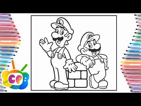 Super Mario Bros coloring page/Mario and Luigi coloring/More Plastic - Old School [NCS Release]
