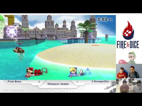 Smash or Die Young #3 - W8-4 Final Boss (Bowser) vs 2Scoops Zan (Toon Link) - Smash Wii U WSF