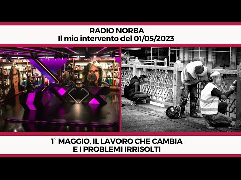 1° maggio, il lavoro che cambia e i problemi irrisolti - Il mio intervento a Radio Norba del 01/05/2023