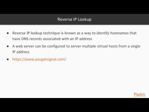 Practical Web App Pentesting with Kali Linux Reverse IP Lookup | packtpub com
