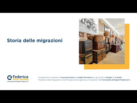 Storia delle migrazioni - Presentazione del corso