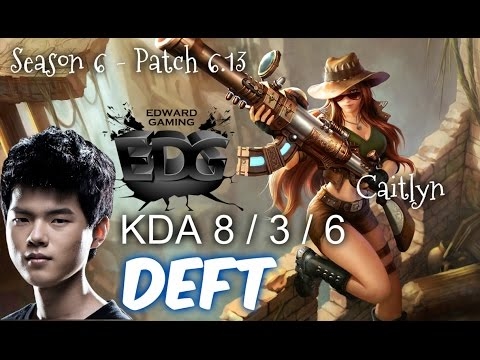 EDG Deft CAITLYN ADC vs SIVIR - Patch 6.13 KR Ranked | League of Legends