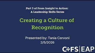 Creating a Culture of Recognition