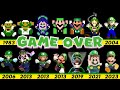 Evolution Of Luigi Game Over With Death Animation In Super Mario Game And LEGO