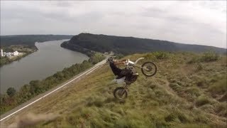 preview picture of video 'Dirt Bikes on the Look-Out at Wellsville Ohio, Yellow Creek'