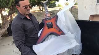 Dean Dimebag Stealth Floyd FM Trans Brazilia Sunburst Unboxing