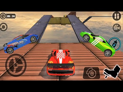 Impossible Car Tracks 3D - High Speed Drive - Green, Blue and Red Cars Driving Simulator Gameplay