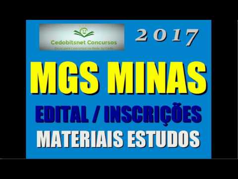MGS CONCURSO PÚBLICO 2017 PROVAS QUESTÕES CURSO APOSTILA MINAS GERAIS ADMINISTRAÇÃO SERVIÇOS