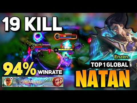 MANIAC! Natan Best Build 2023 [ Natan Top 1 Global Gameplay ] By Enzen. - Mobile Legends