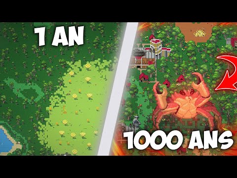 I LEFT HUMANS 1000 YEARS before FIGHTING a GIANT CRAB - WorldBox