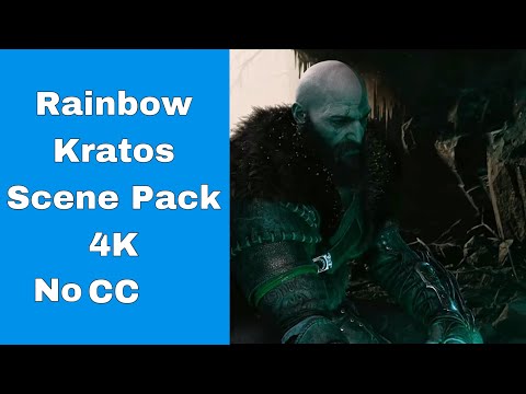 Rainbow Kratos Scene Pack (4K 60 FPS) No CC