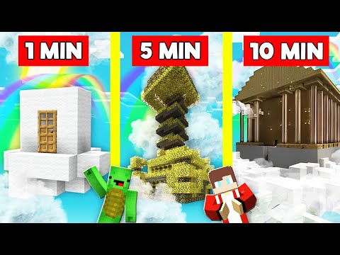 Adventure Craft - AETHER  HOUSE BUILD BATTLE CHALLENGE In Minecraft - NOOB VS PRO - Maizen Mizen Mazien Parody