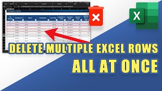 How to DELETE MULTIPLE ROWS All at Once in EXCEL