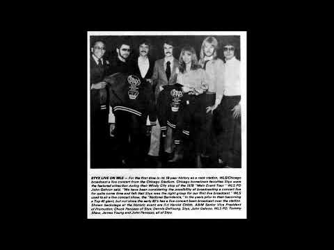 Styx Live at Chicago Stadium on WLS AM Radio Dec 18, 1978.  Tour for the “Pieces of Eight” album.