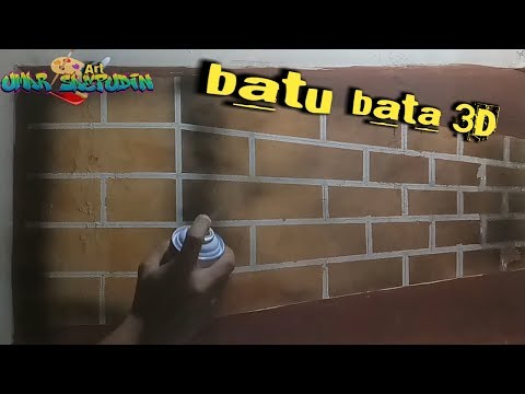 Membuat Batu Bata 3d Miring Di Tembok 3d Wall Painting Tutorial Cat