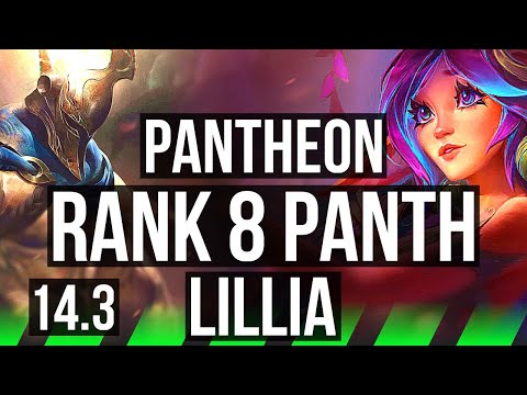 PANTH vs LILLIA (JNG) | 1200+ games, Rank 8 Panth, Dominating | BR Grandmaster | 14.3