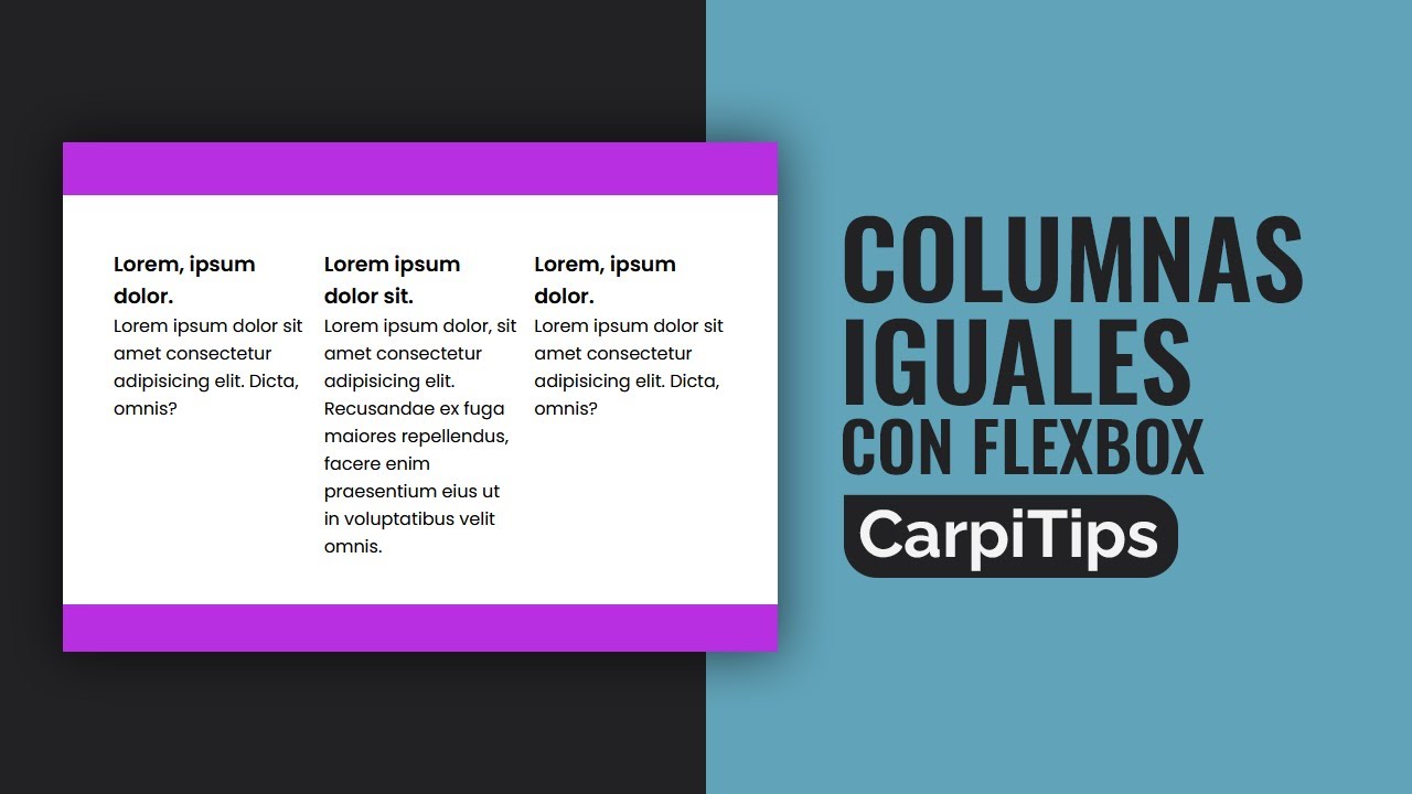 Columnas iguales en Flexbox