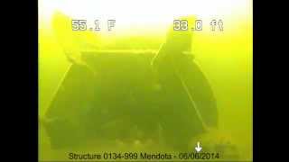 preview picture of video '2014-06-06 Mendota - Boats - Structure w/Crappies - Paddle Wheel?'