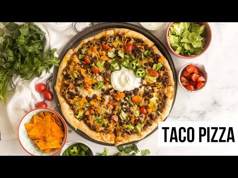 EASY Taco Pizza: load it with your favorite toppings! | The Recipe Rebel