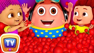Kids Learn the Color Red in a Ball Pit with Surprise Eggs - ChuChu TV Toddler Videos for Babies