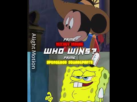 Mickey Mouse vs SpongeBob #edit #spongebob #mickeymouse #shorts #nickelodeon #disney #squarepants
