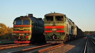 preview picture of video '[BCh] 2M62K-0969 and 2TE10U-0274, Jašiūnai station'