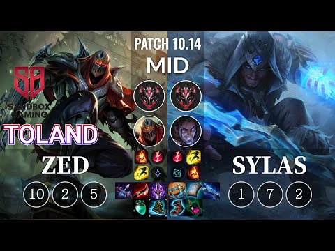 SB TolanD Zed vs Sylas Mid - KR Patch 10.14