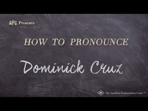 How to Pronounce Dominick Cruz (Real Life Examples!)