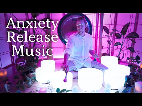 Release Anxiety & Tension | Soft Crystal Singing Bowl Sound Bath | Meditation Music | Sleep Music