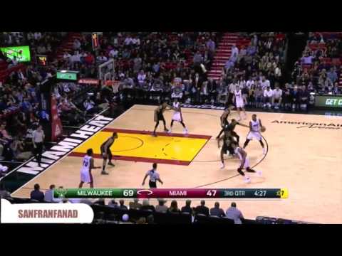 Hassan Whiteside & Chris Bosh (2016/01/19) - Heat vs Bucks (NBA)