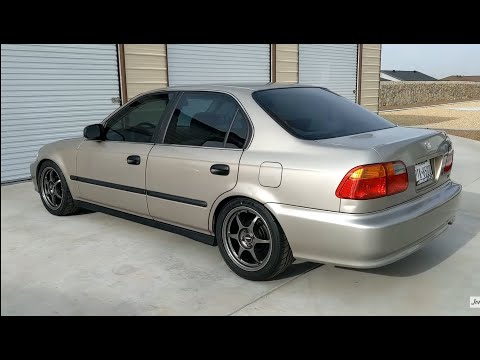 2000 Honda EK Civic Sedan Looking Fresh! - Coilovers & Wheels by Buddy Club Installed