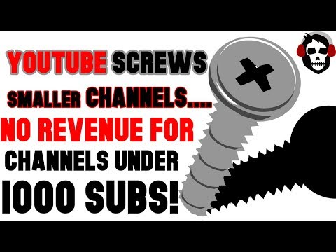 Youtube is screweing smaller channels!! Video