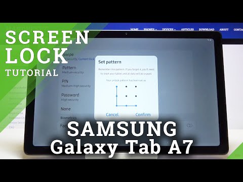 SAMSUNG Galaxy TAB A7 – Add Screen Lock & Change Lock Method