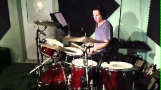 Steve Dupree laying down a drum track at Sanctuary Sound