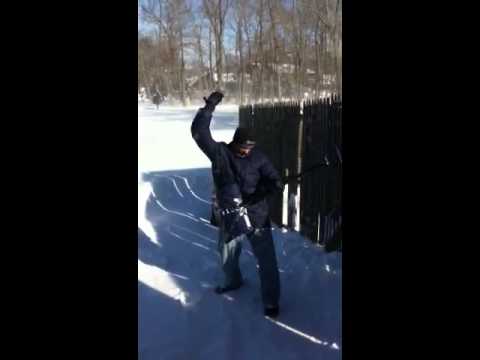 Christian - shovel air guitar Winter 2013