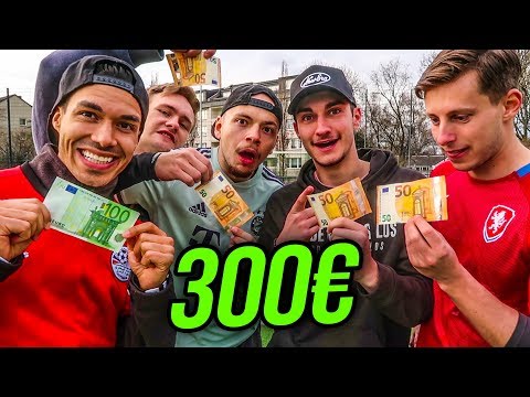 300 € LATTENSCHIEßEN FUßBALL CHALLENGE !