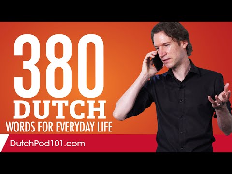 380 Dutch Words for Everyday Life - Basic Vocabulary #19