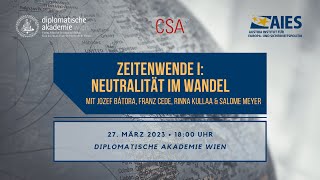 Zeitenwende I: Neutralität im Wandel
