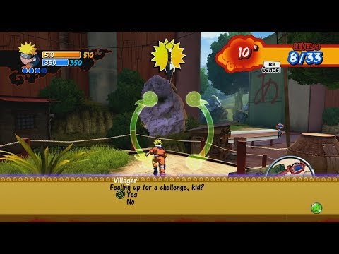 Naruto Rise of A Ninja Walkthrough Part 9 - Ninja Race Mission Level 1-3 Gameplay 1080p Xbox 360