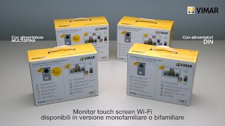Kit videocitofonici Wi-Fi con monitor touch screen by Vimar