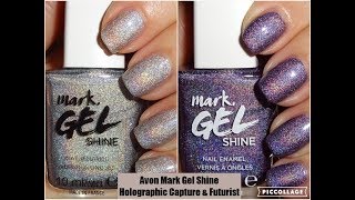 Avon Mark Gel Shine Nail Enamel - Holographic Capture & Futurist
