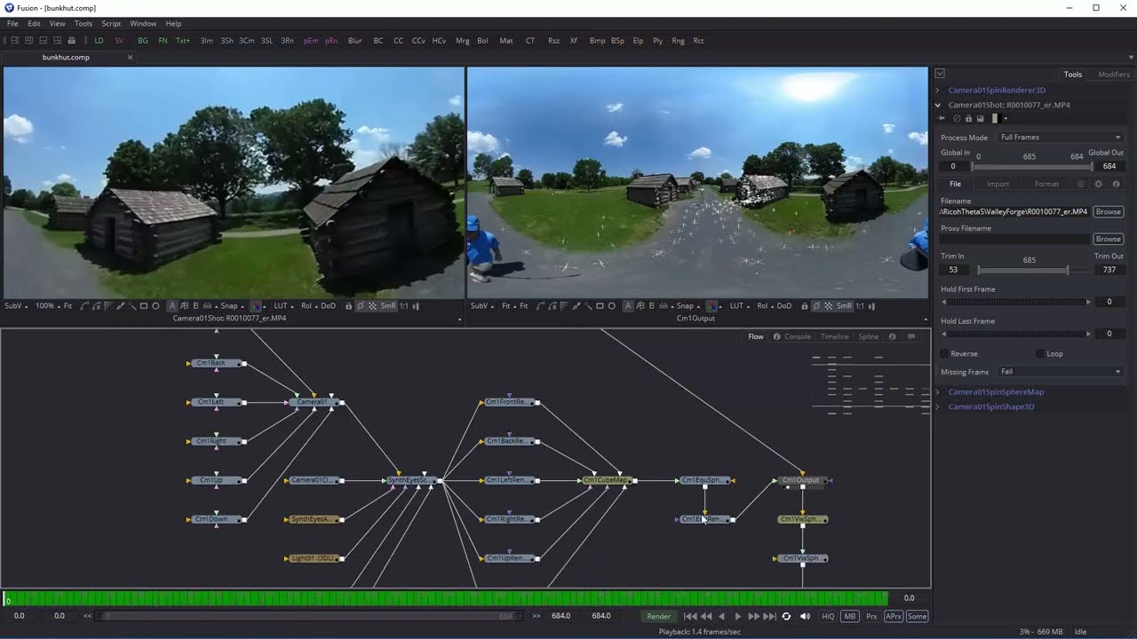 Exporting 360VR to Fusion with SynthEyes Boris FX