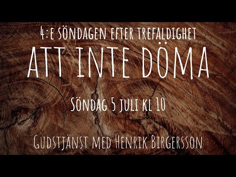 Att inte döma - Henrik Birgersson