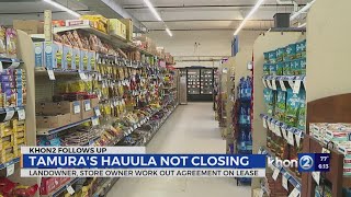 Tamura’s Market in Hauula will stay open