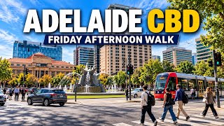 Adelaide Australia Walking Tour | Friday Afternoon in the CBD - No Talking
