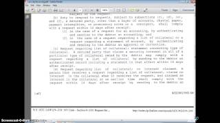U.C.C. Request for Statement of Account - N.Y. Code 9-210
