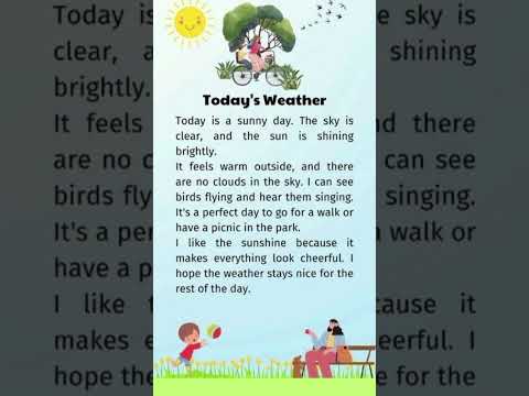 few lines on today's weather | English speaking