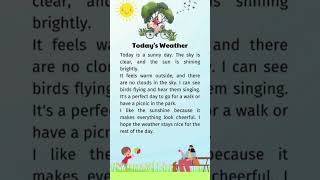 few lines on today's weather | English speaking