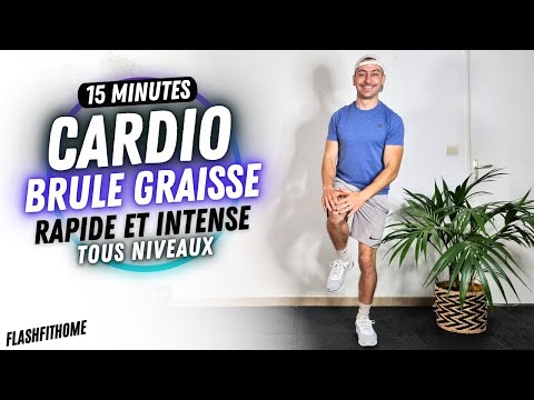 CARDIO BRULE GRAISSE 15 MIN 🔥 CARDIO TRAINING INTENSE et RAPIDE - FlashFitHome
